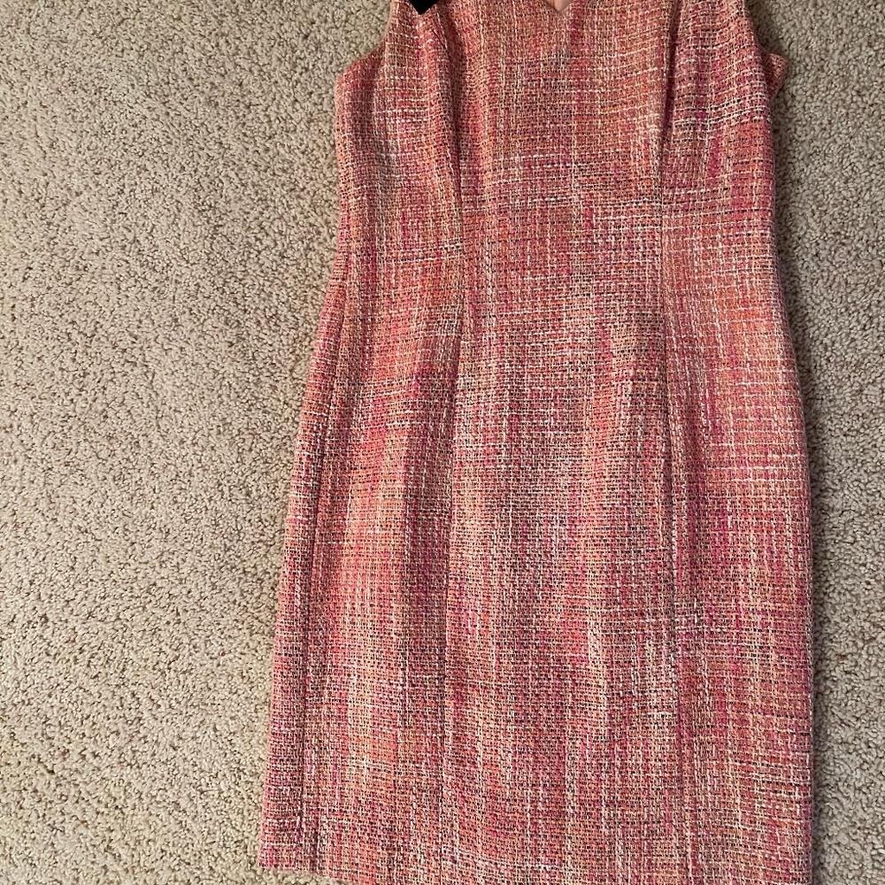 Talbots, size 8, pink sheath dress.